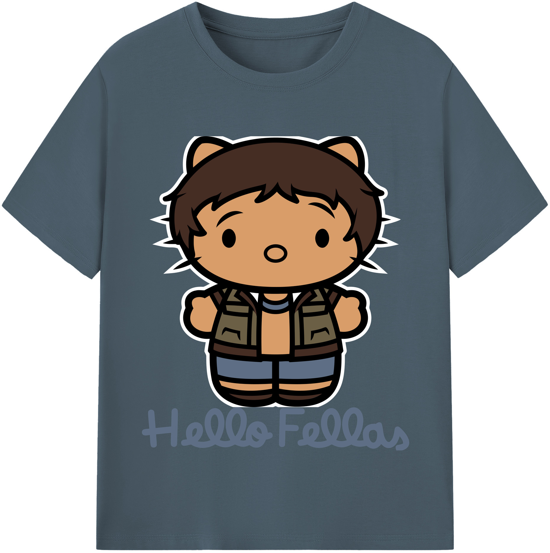 （画像用） Hello Kitty ハローキティ 綿100％半袖Tシャツ（フロントプリント）